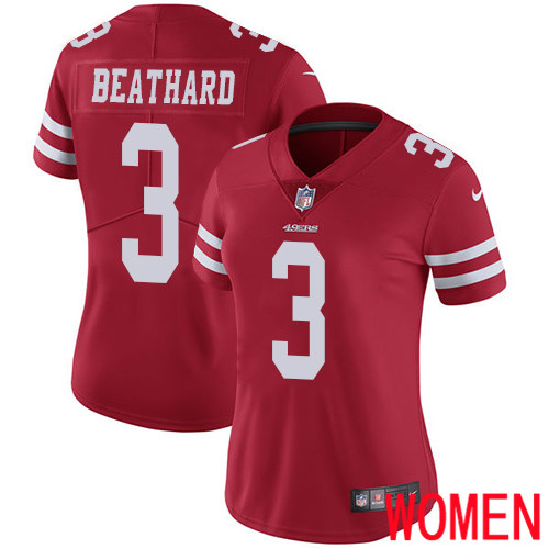 San Francisco 49ers Limited Red Women C. J. Beathard Home NFL Jersey 3 Vapor Untouchable